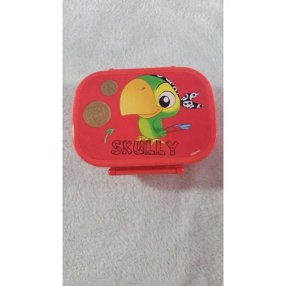 Disney Store Jake And The Neverland Pirates Skully Lunch Bento Box Red Rare